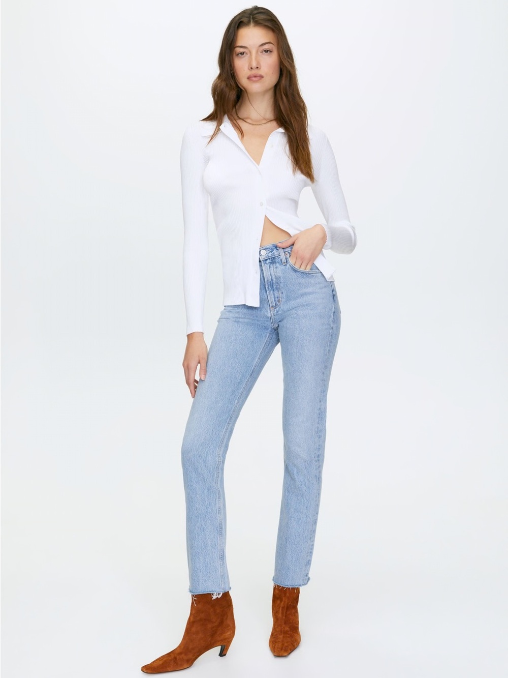 Agolde Cherie High Rise Straight Jeans